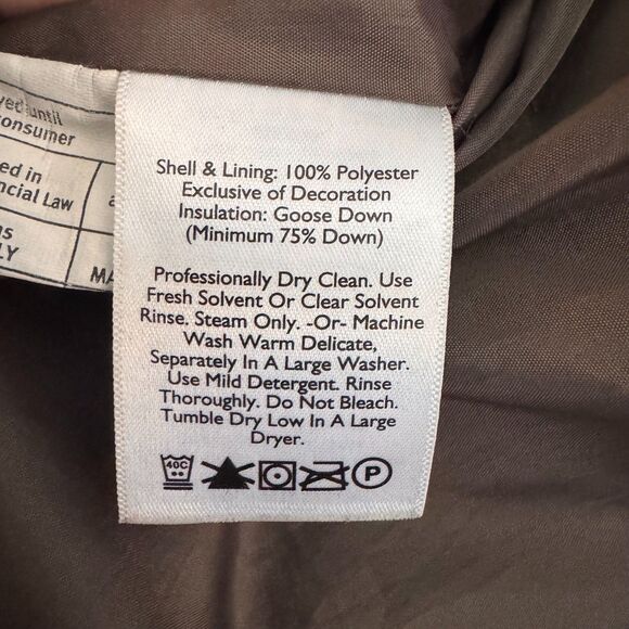 Eddie Bauer Vest Mens Large Green Olive Goose Down Puffer Zip Quilted gorpcore - Picture 8 of 11